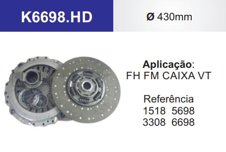 
                                KIT EMBREAGEM VOLVO FH 12 CAIXA VT 430MM
