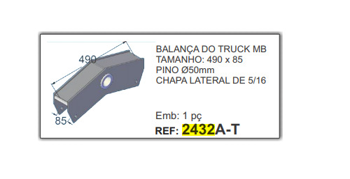 
                                BALANCA TRUCK MB1620 SUSPENSYS ATEGO ASA DELTA