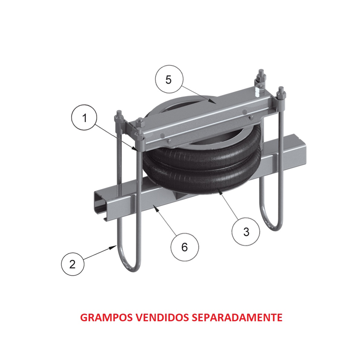 
                                SUSPENSOR PNEUMATICO 3 EIXO TRUCK MB OL4521 980MM