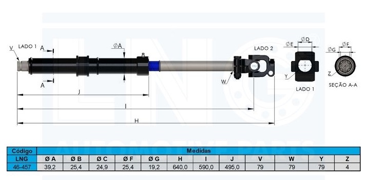 
                                COLUNA DIRECAO SCANIA P 114 124 230 270 310 340 380 400 420
