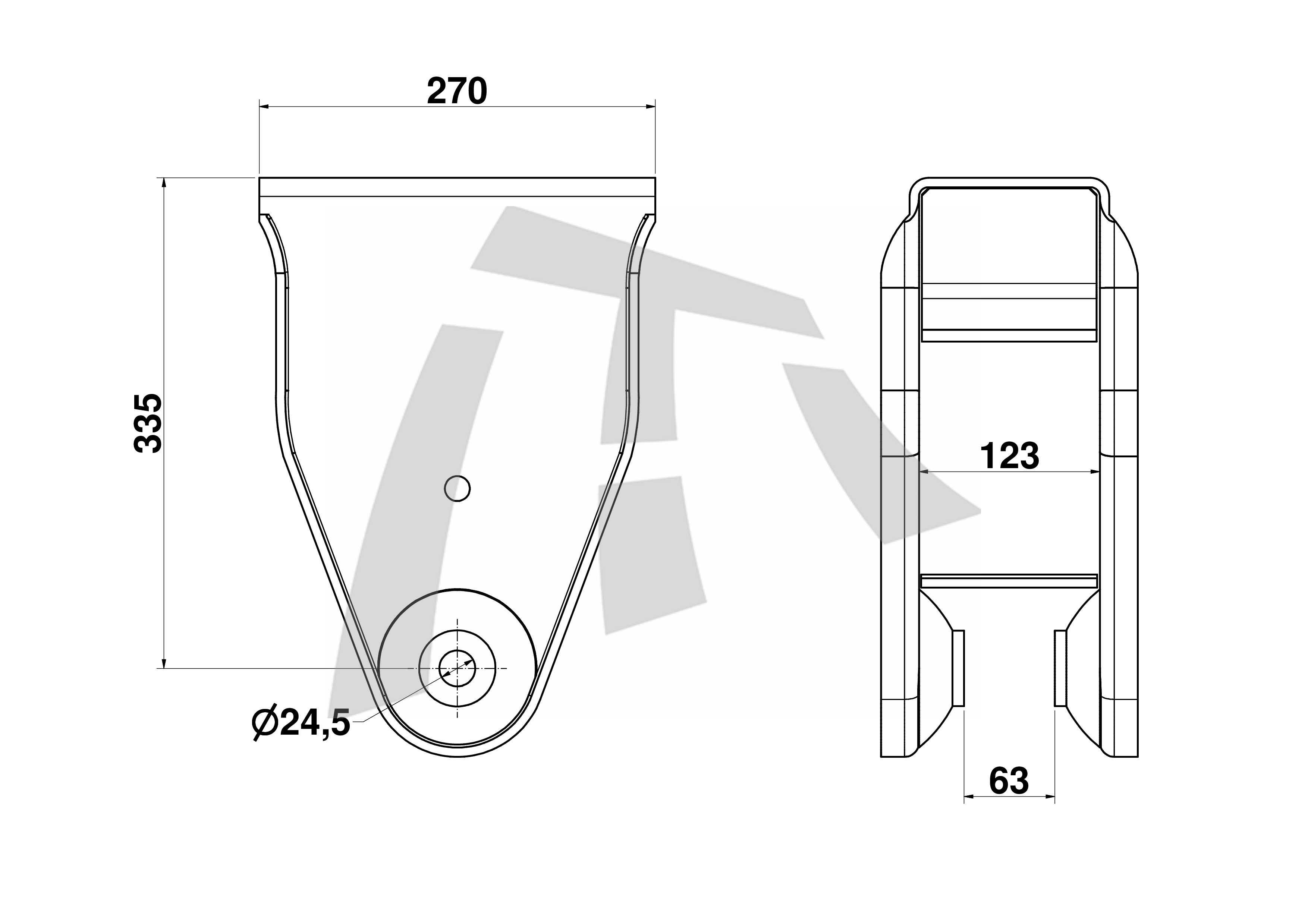 
                                SUPORTE DIANTEIRO CARRETA RANDON SUSPENSYS